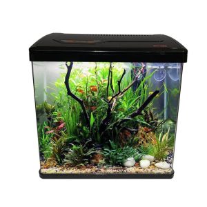 Acvariu 28 cm cu filtrare si iluminat LED