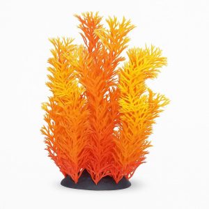 Planta artificiala acvariu Ceratophyllum portocaliu 18 cm