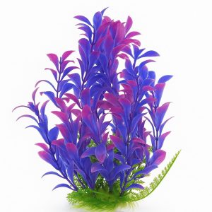 Planta artificiala violet pentru acvariu cu inaltimea de 26 cm
