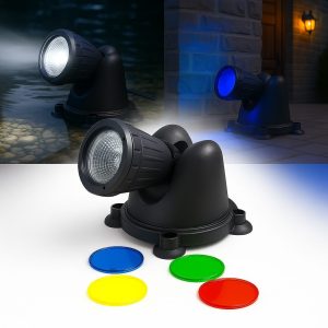 Spot iluminare alb iazuri si gradini cu LED puternic de 20W, ideal pentru spoturi exterior, lumini casa exterior, lampi subacvatice, iluminat gradina, lumini curte si gradini.
