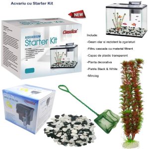 Acvariu complet echipat, acvariu 30 litri, acvariu dotat cu accesorii. Include set acvariu cu accesorii esentiale. Descopera modelele de acvarii complete! ​ Un acvariu complet echipat de 30 litri este alegerea ideala pentru pasionatii de acvaristica, indiferent daca sunt incepatori sau avansati. Acest set acvariu cu accesorii include tot ce este necesar pentru a crea un mediu sigur si atractiv pentru pestii si plantele tale acvatice. Este unul dintre cele mai populare modele de acvarii complete, fiind usor de utilizat si oferind performante remarcabile.